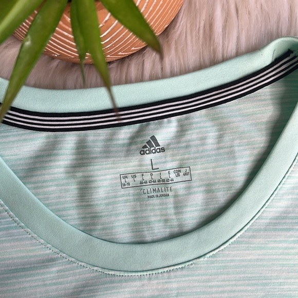 adidas • essentials climalite 3 stripe activewear tee - Picture 10 of 10